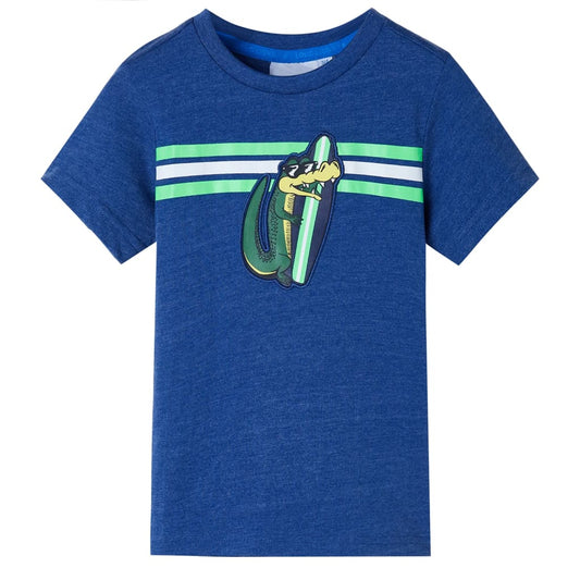 Kids' T-shirt Dark Blue Melange 128