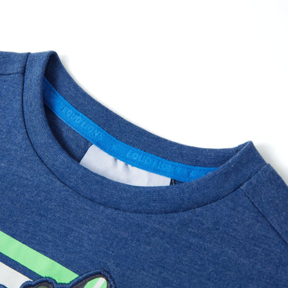 Kids' T-shirt Dark Blue Melange 128