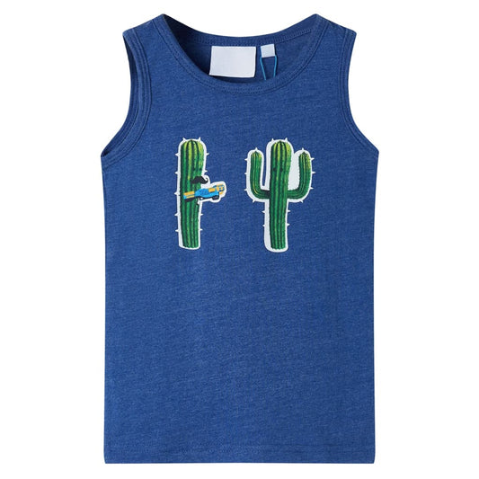 Kids' Tank Top Dark Blue Melange 92