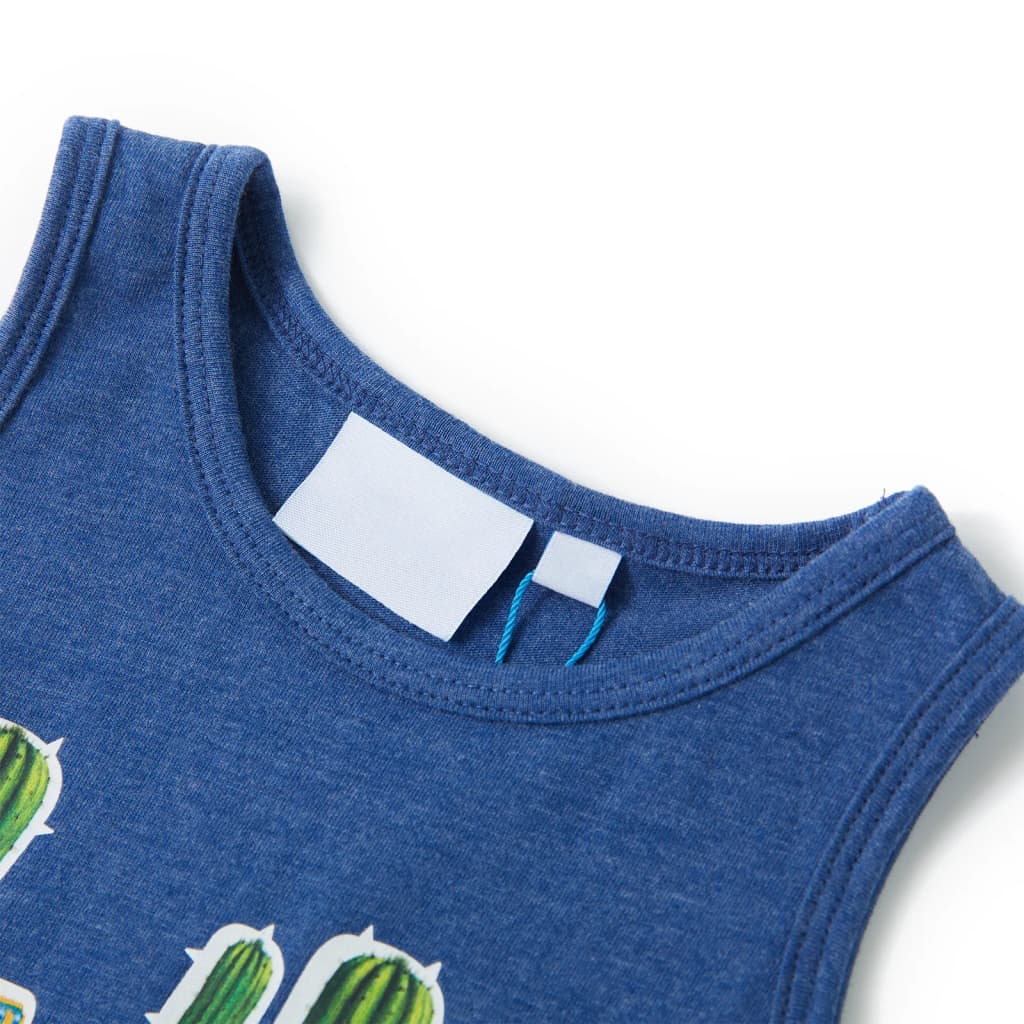 Kids' Tank Top Dark Blue Melange 92