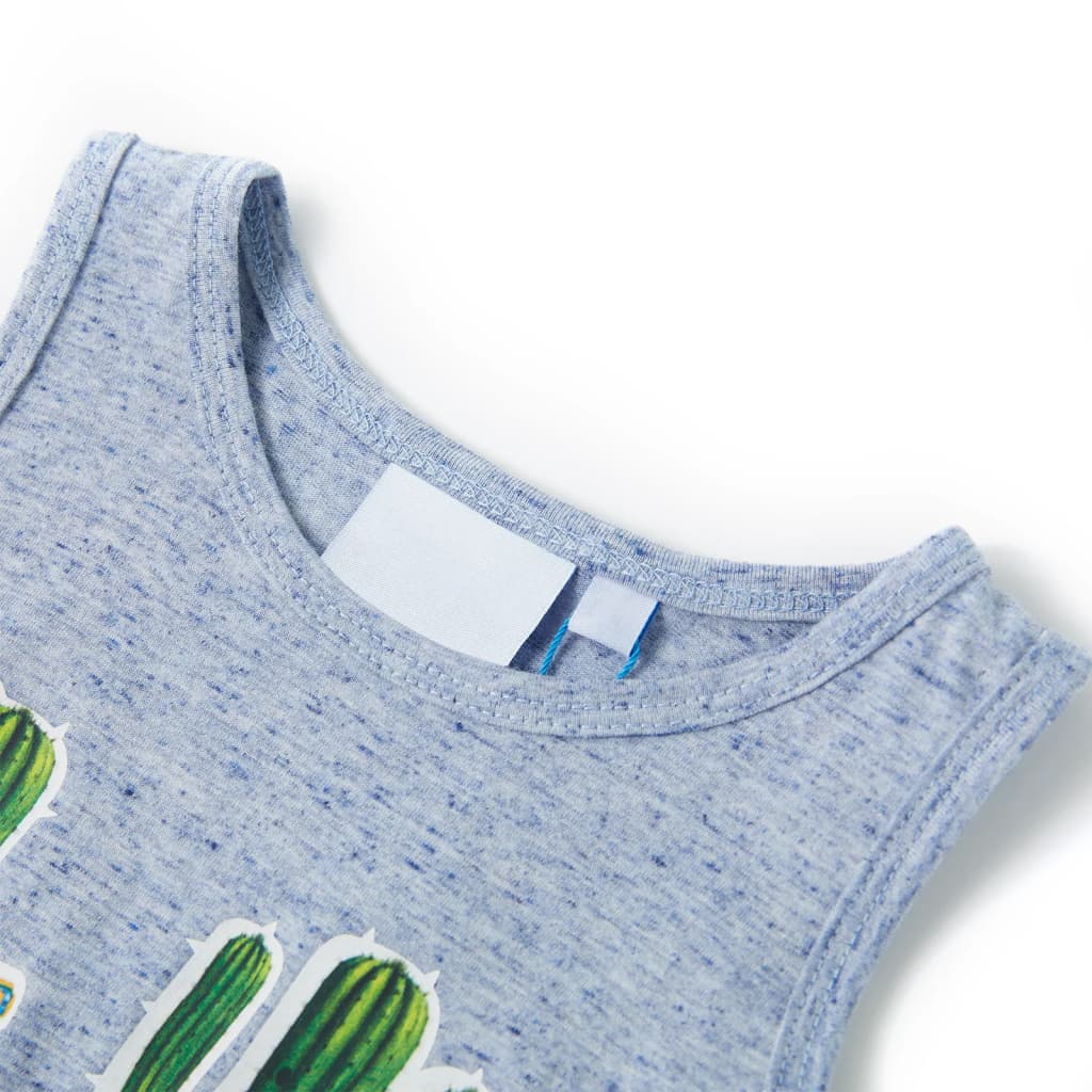 Kids' Tank Top Blue Melange 104