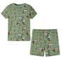 Kids' Pyjamas with Short Sleeves Light Khaki 116