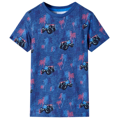 Kids' T-shirt Dark Blue Melange 92