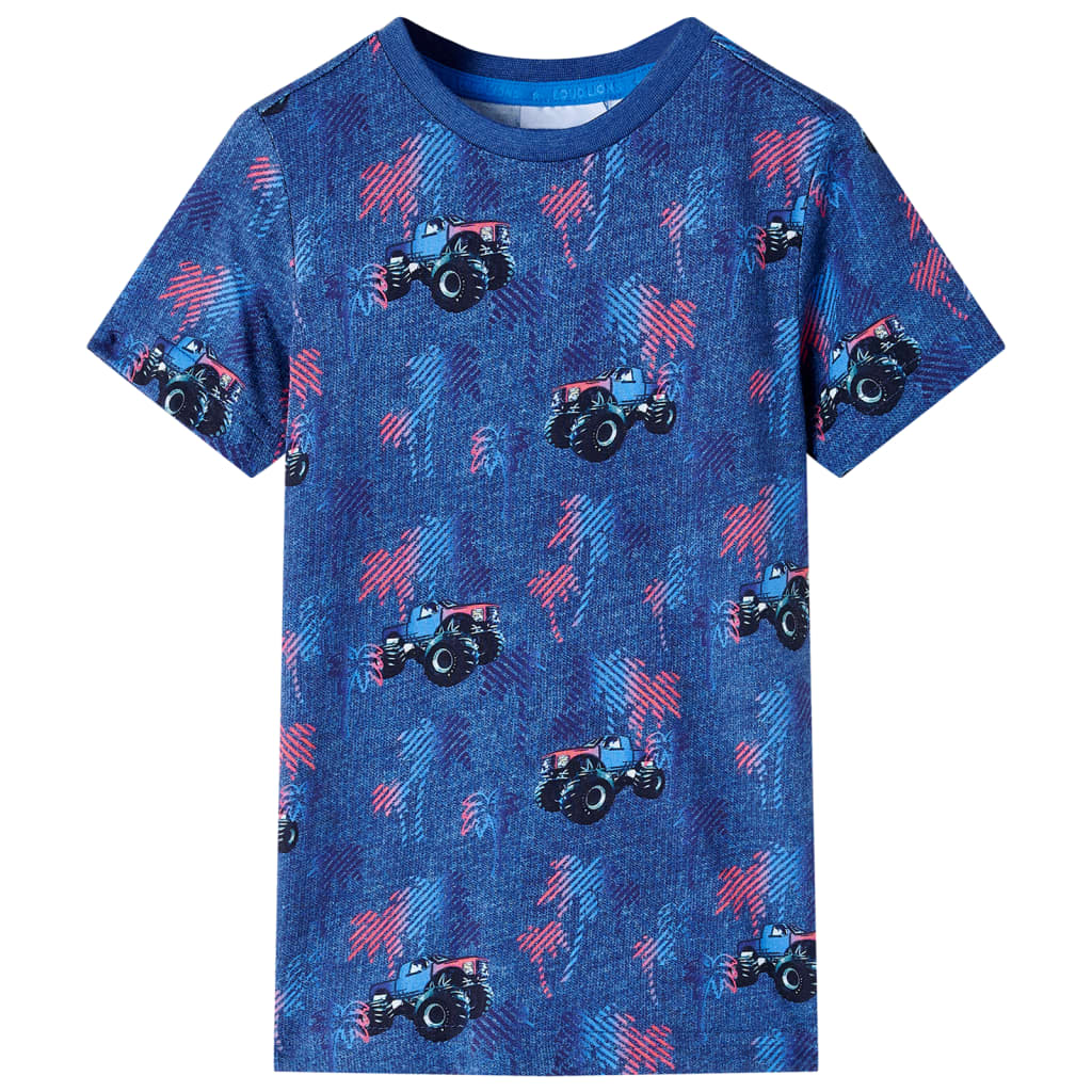 Kids' T-shirt Dark Blue Melange 104