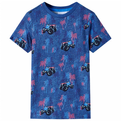 Kids' T-shirt Dark Blue Melange 116