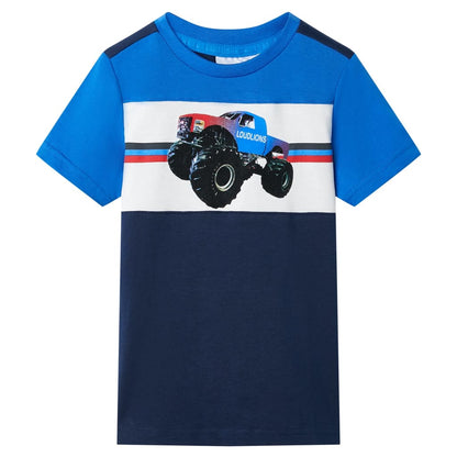 Kids' T-shirt Blue and Navy 116