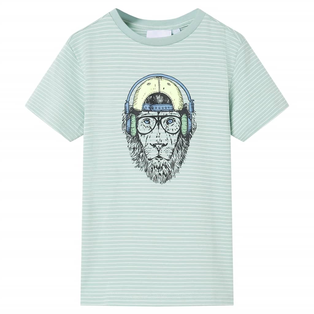 Kids' T-shirt with Stripes Light Mint 92