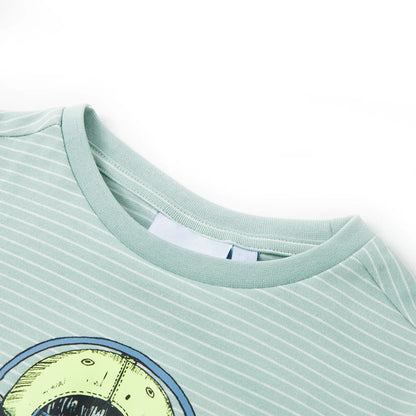 Kids' T-shirt with Stripes Light Mint 92