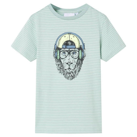 Kids' T-shirt with Stripes Light Mint 104