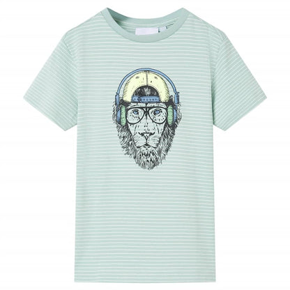 Kids' T-shirt with Stripes Light Mint 140