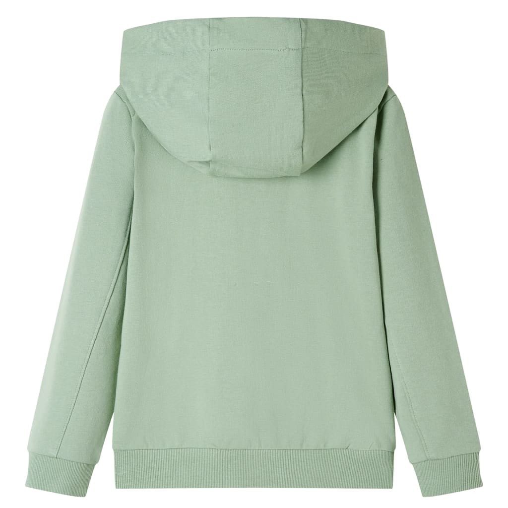 Kids' Hooded Sweatshirt with Zip Light Khaki 128