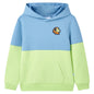 Kids' Hooded Sweatshirt Blue and Soft Yellow 92