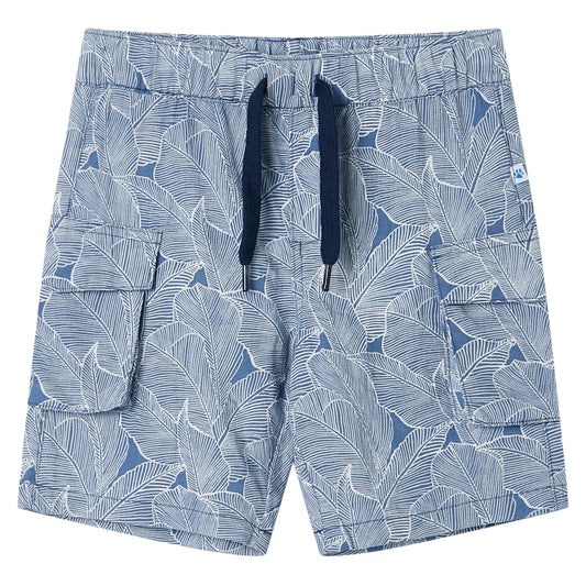 Kids' Shorts with Drawstring Dark Blue 128