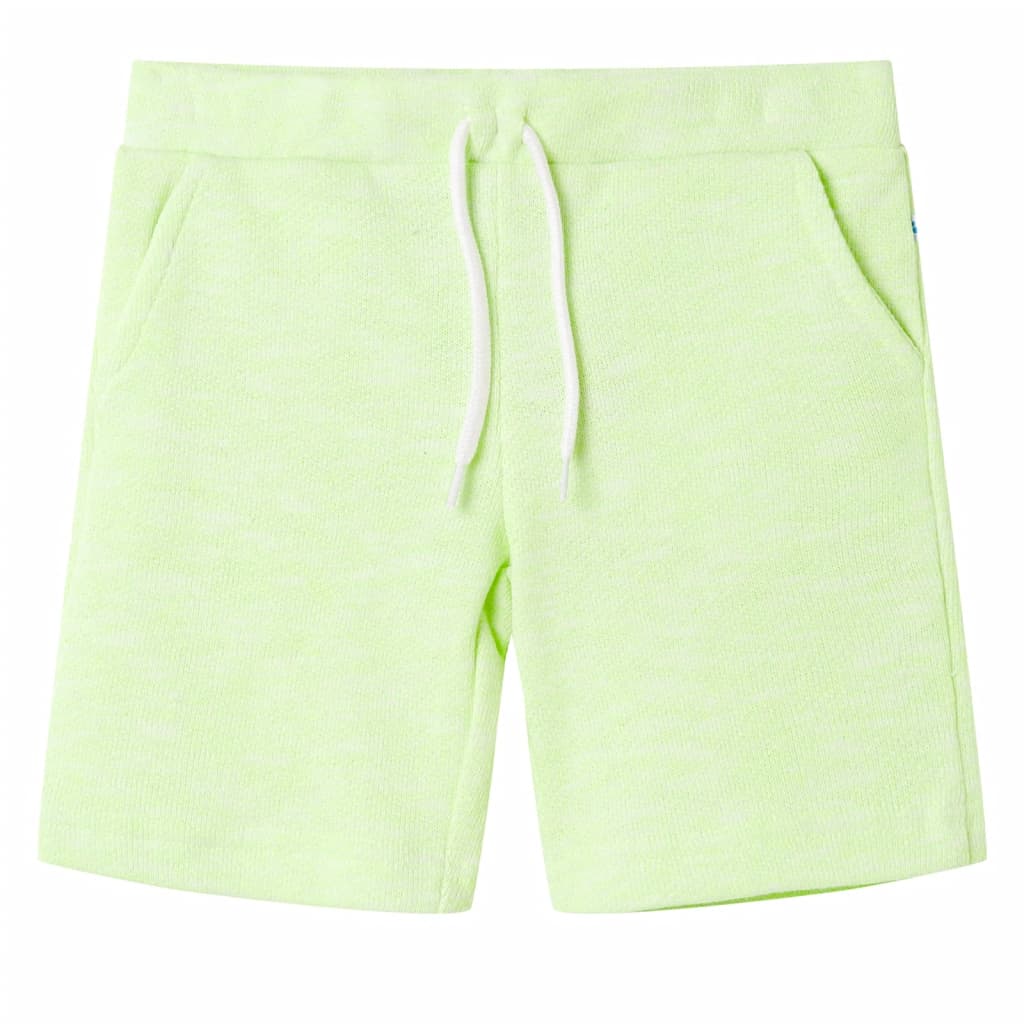 Kids' Shorts with Drawstring Neon Yellow 104