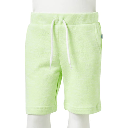 Kids' Shorts with Drawstring Neon Yellow 104