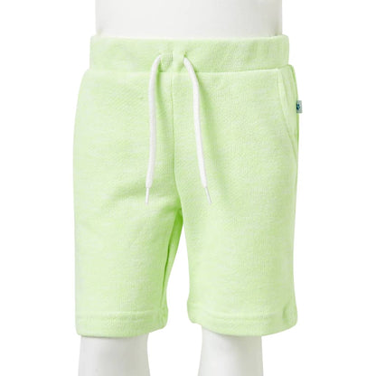 Kids' Shorts with Drawstring Neon Yellow 128