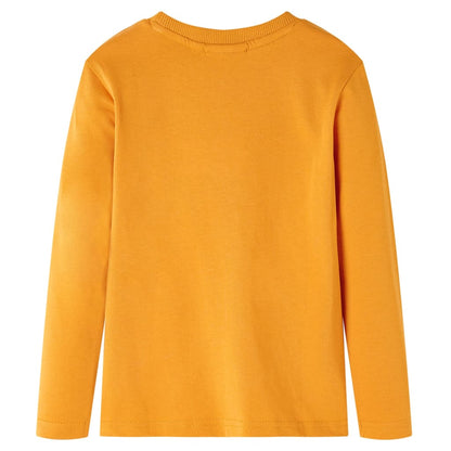 Kids' T-shirt with Long Sleeves Ochre 116