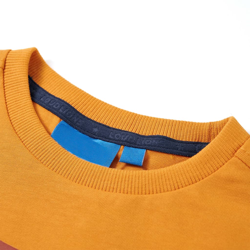 Kids' T-shirt with Long Sleeves Ochre 116