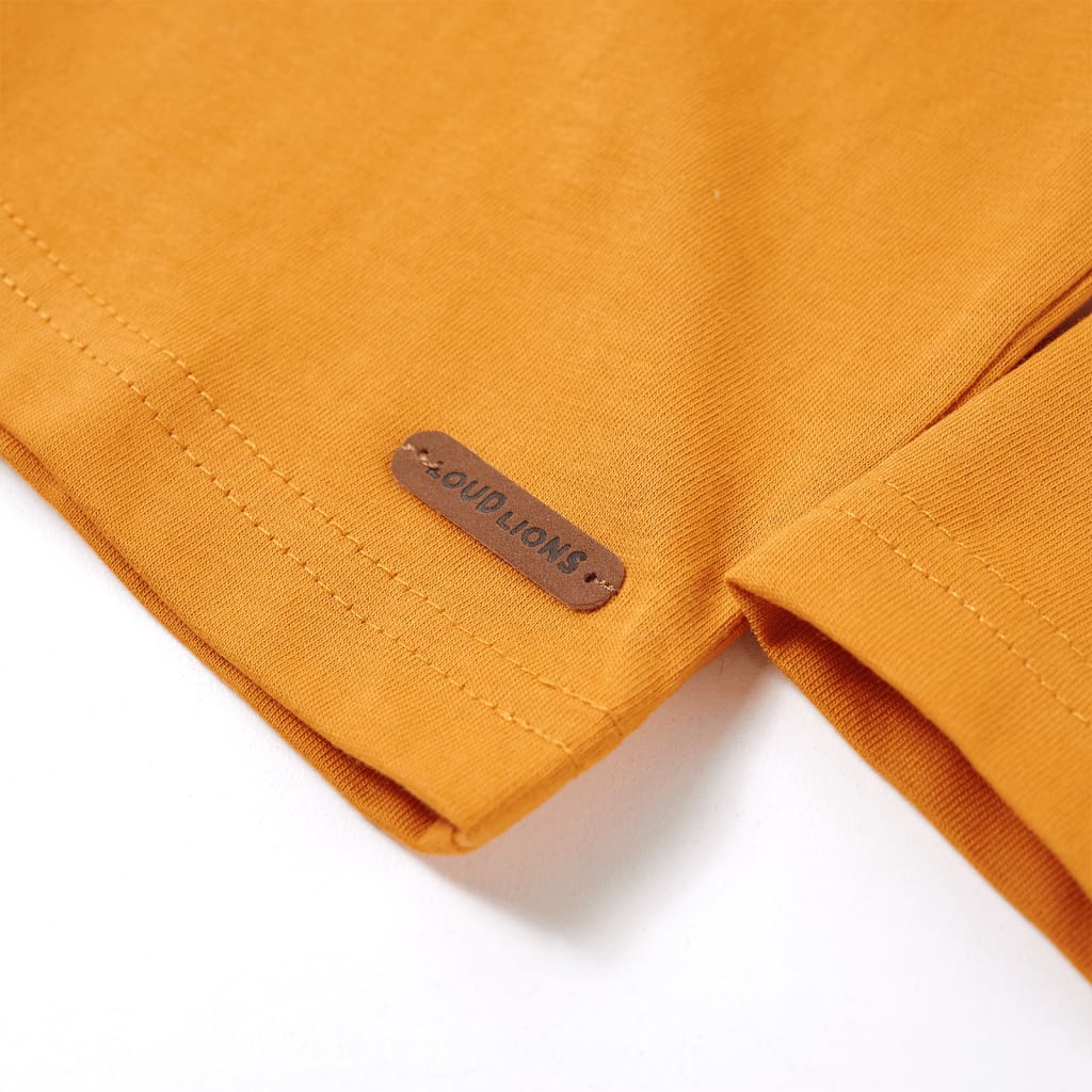 Kids' T-shirt with Long Sleeves Ochre 116