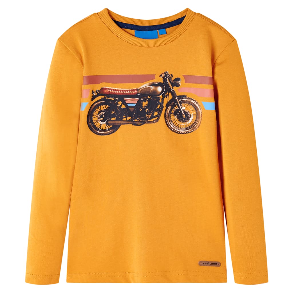 Kids' T-shirt with Long Sleeves Ochre 140