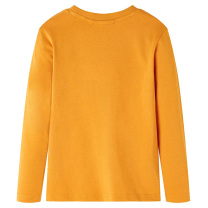 Kids' T-shirt with Long Sleeves Ochre 140