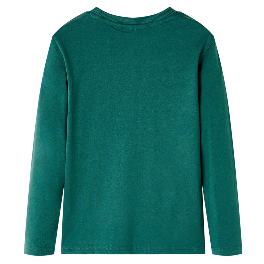 Kids' T-shirt with Long Sleeves Green 128