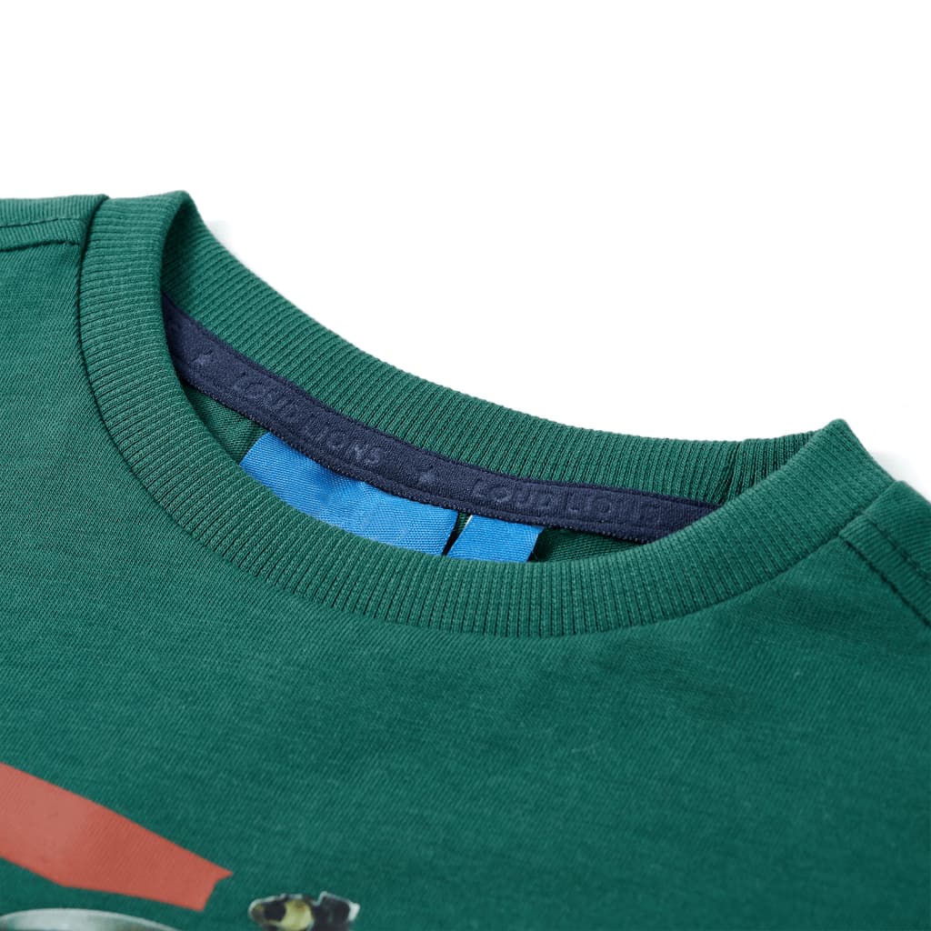 Kids' T-shirt with Long Sleeves Green 128