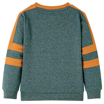 Kids' Sweatshirt Dark Green Melange 92