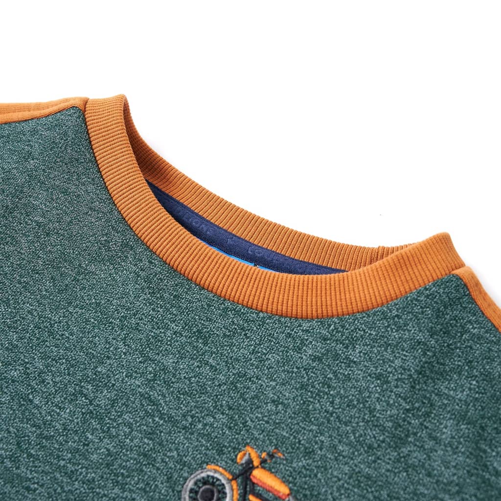 Kids' Sweatshirt Dark Green Melange 116