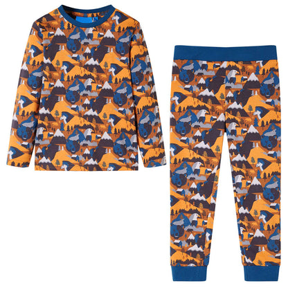 Kids' Pyjamas with Long Sleeves Cognac 92