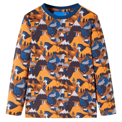 Kids' Pyjamas with Long Sleeves Cognac 116