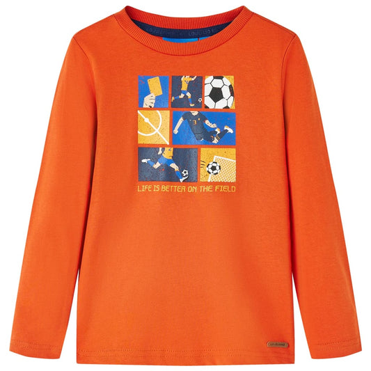 Kids' T-shirt with Long Sleeves Orange 92