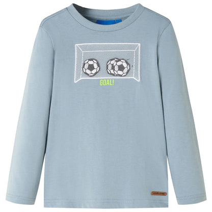 Kids' T-shirt with Long Sleeves Light Blue 92