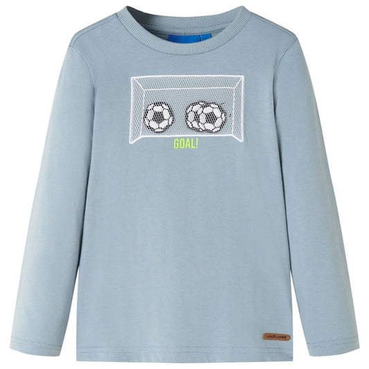 Kids' T-shirt with Long Sleeves Light Blue 104