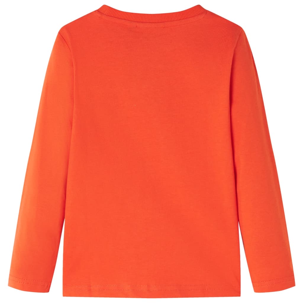 Kids' T-shirt with Long Sleeves Bright Orange 104