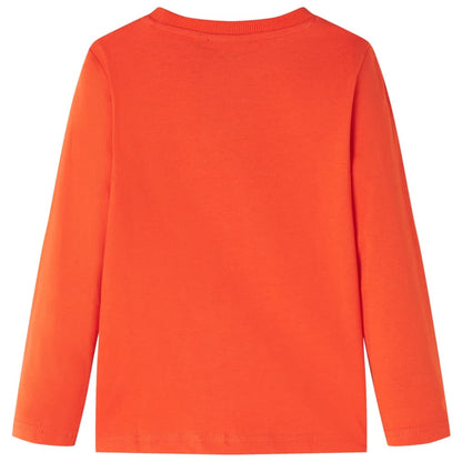 Kids' T-shirt with Long Sleeves Bright Orange 104