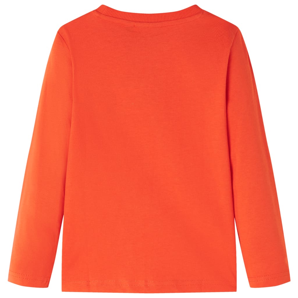 Kids' T-shirt with Long Sleeves Bright Orange 116