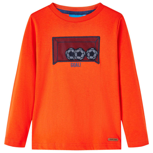 Kids' T-shirt with Long Sleeves Bright Orange 104