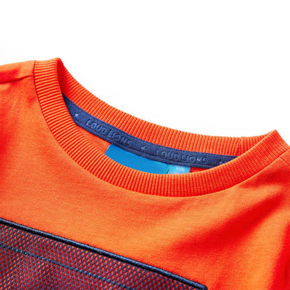 Kids' T-shirt with Long Sleeves Bright Orange 104