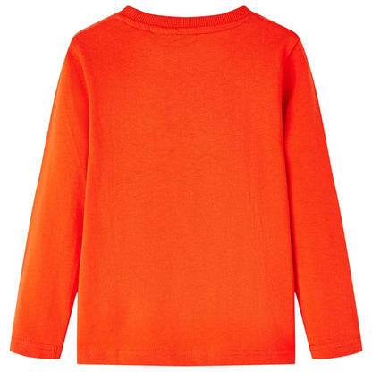 Kids' T-shirt with Long Sleeves Bright Orange 128