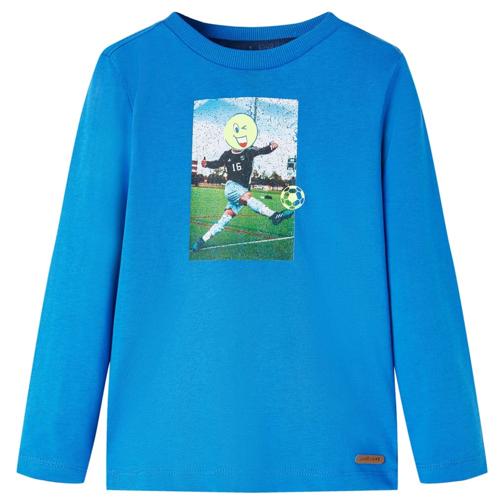 Kids' T-shirt with Long Sleeves Cobalt Blue 104