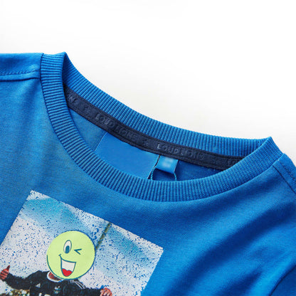 Kids' T-shirt with Long Sleeves Cobalt Blue 104