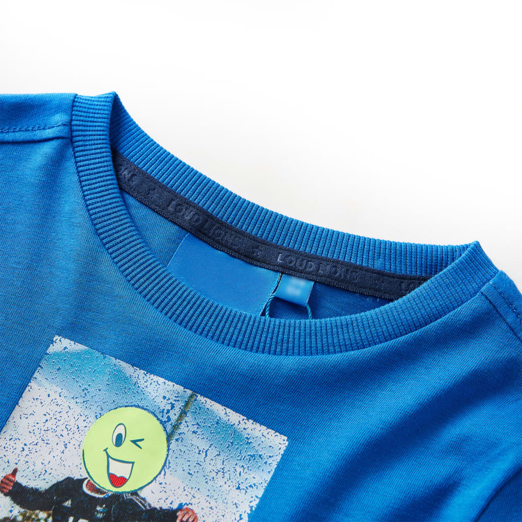 Kids' T-shirt with Long Sleeves Cobalt Blue 116