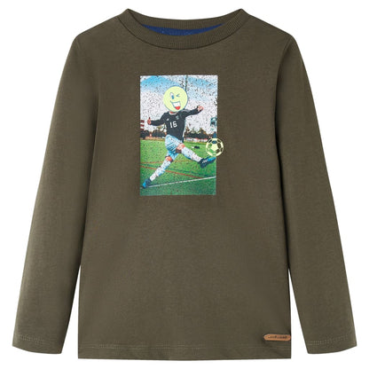 Kids' T-shirt with Long Sleeves Khaki 104