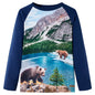 Kids' T-shirt with Long Sleeves Navy 92