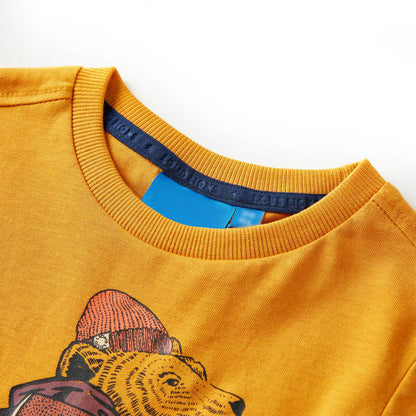 Kids' T-shirt with Long Sleeves Ochre 92