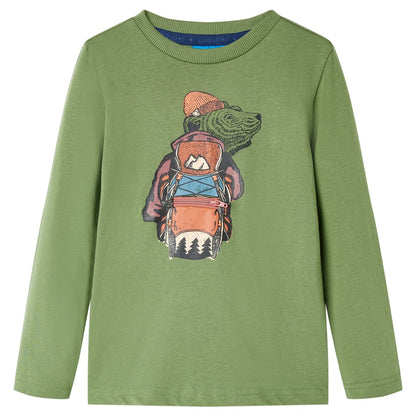 Kids' T-shirt with Long Sleeves Light Khaki 116