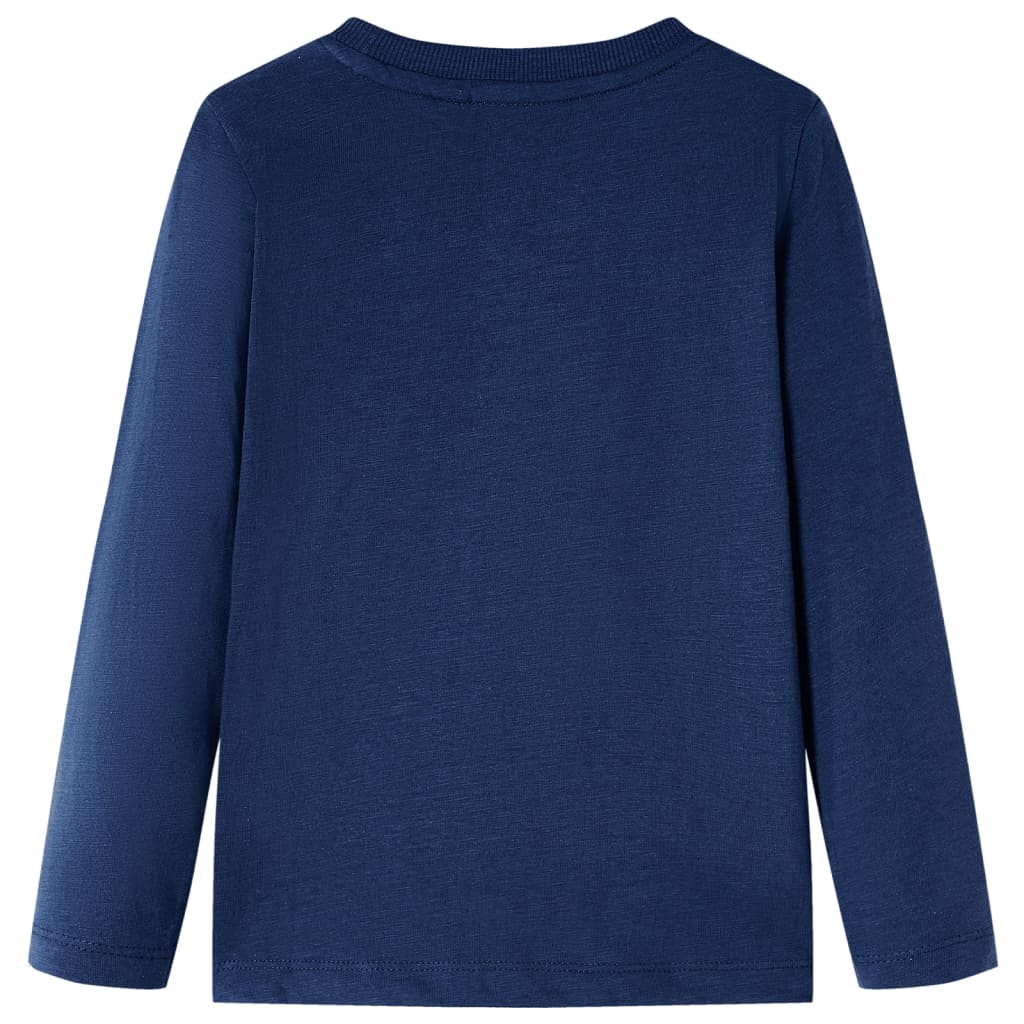 Kids' T-shirt with Long Sleeves Navy Melange 104