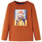 Kids' T-shirt with Long Sleeves Burnt Orange 104