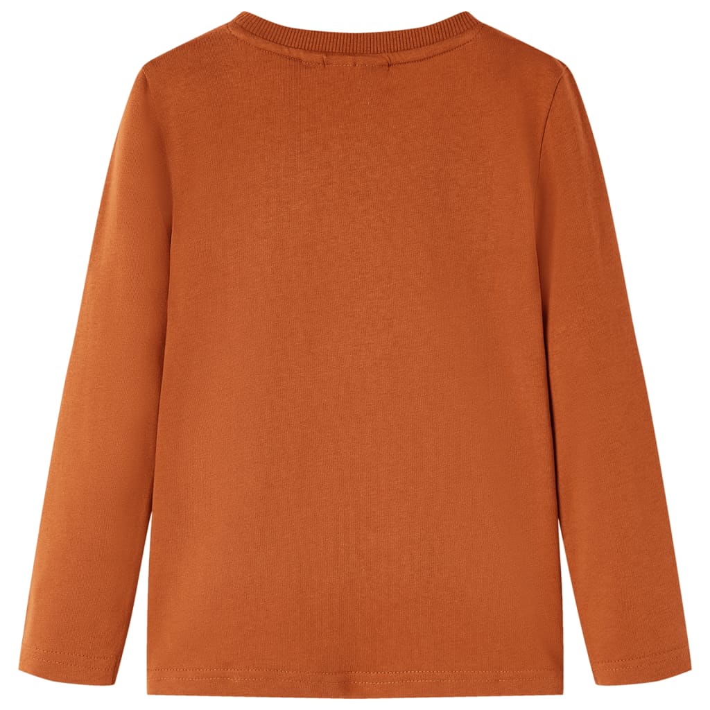 Kids' T-shirt with Long Sleeves Burnt Orange 104